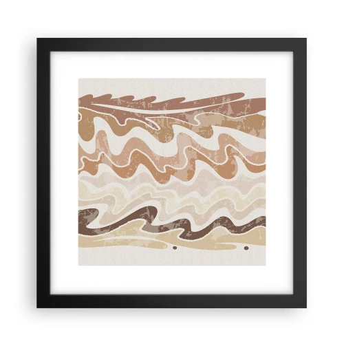 Poster in einem schwarzem Rahmen - Gute Energie – gute Gefühle - 30x30 cm