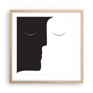 Poster in einem Rahmen aus heller Eiche - Einheit der Gegensätze - 50x50 cm