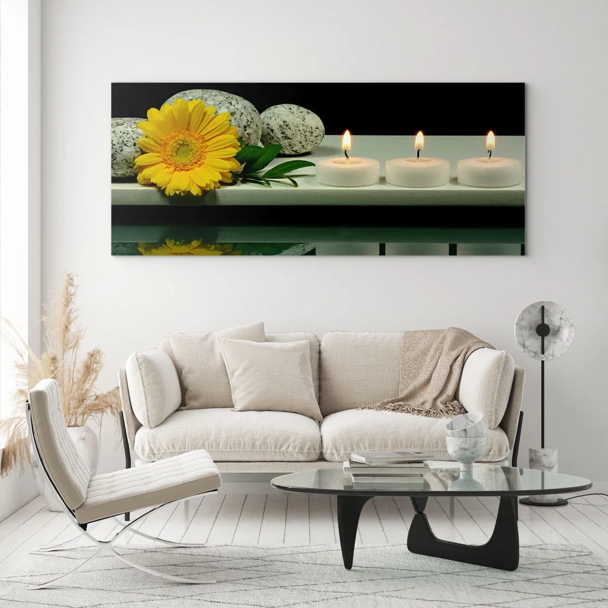 Glasbild - Bild auf glas - Beruhigung der Sinne - 100x40 cm