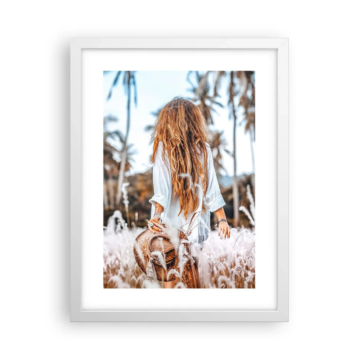 Poster in einem weißen Rahmen - Geboren aus Grasflaum - 30x40 cm