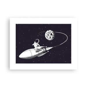 Poster - Weltraumsurfer - 40x30 cm