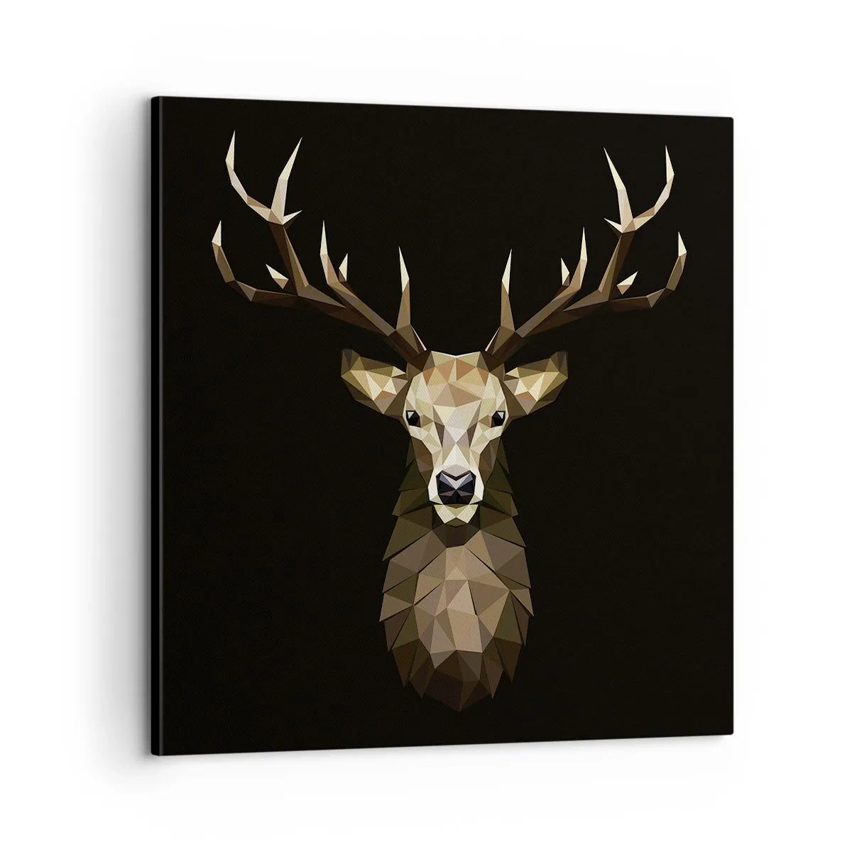 Bild auf Leinwand - Leinwandbild - Kubistischer Hirsch - 60x60 cm
