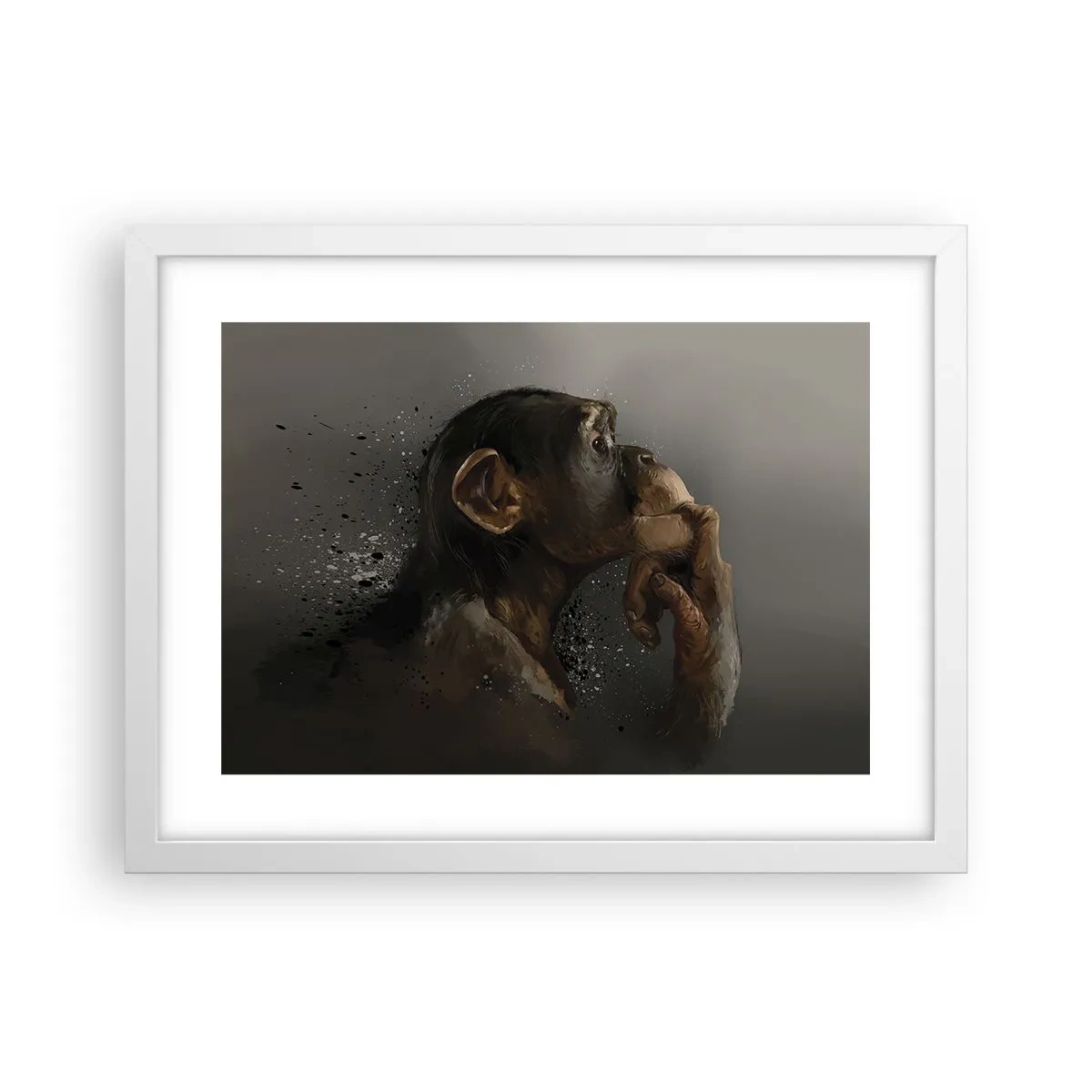 Poster in einem weißen Rahmen - Sicherlich ein Denker - 40x30 cm