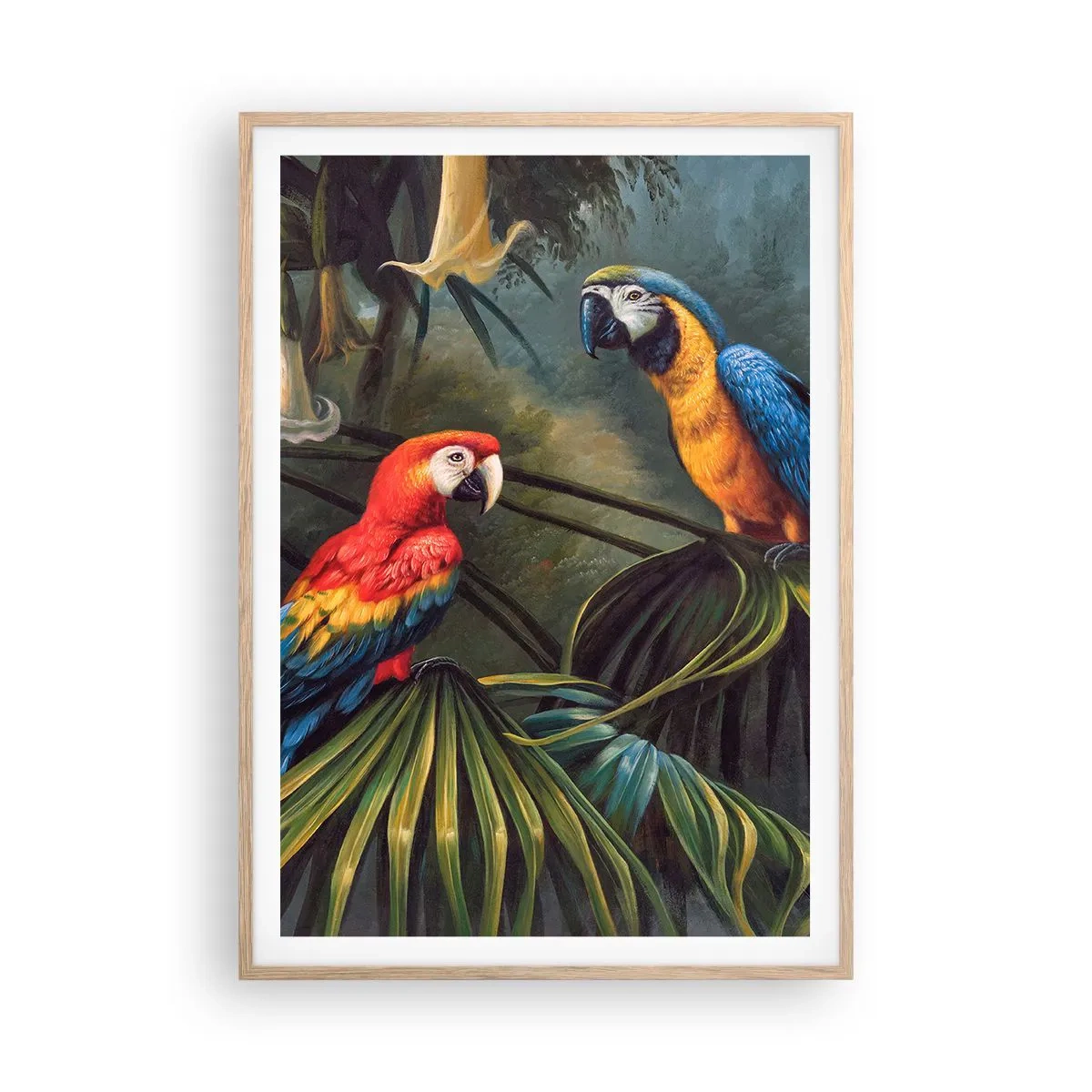 Poster in einem Rahmen aus heller Eiche - Romantik in den Tropen - 70x100 cm