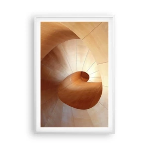 Poster in einem weißen Rahmen - Architektonische Serpentine - 61x91 cm