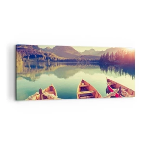 Bild auf Leinwand - Leinwandbild - Lebe nach ihren Gesetzen - 100x40 cm