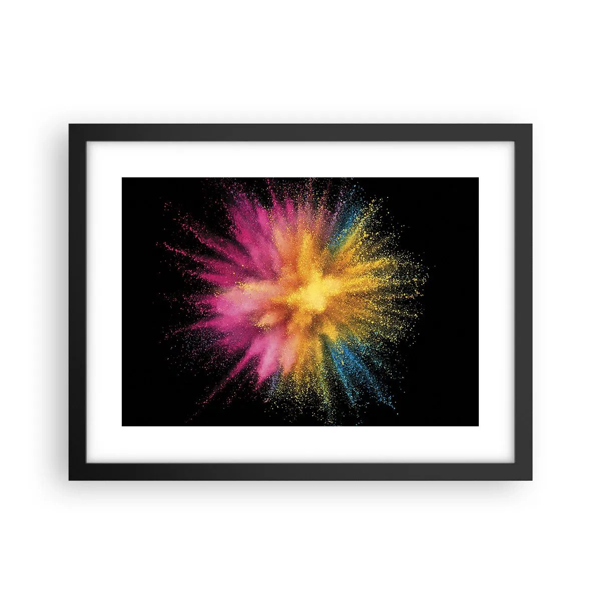 Poster in einem schwarzem Rahmen - Die Geburt der Farben - 40x30 cm