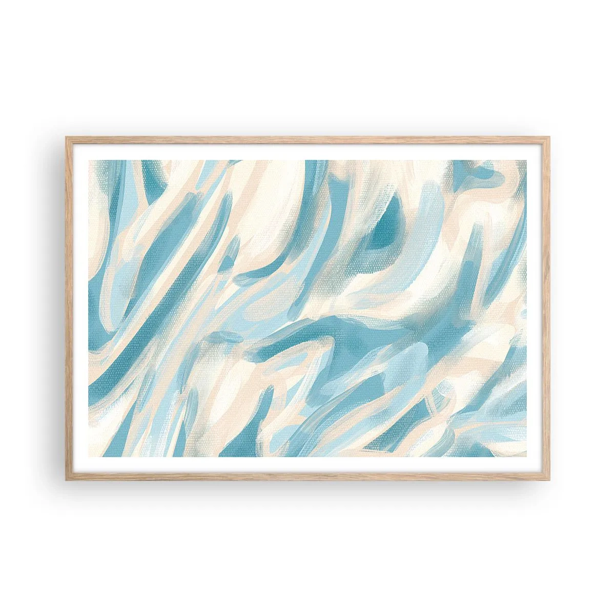 Poster in einem Rahmen aus heller Eiche - Frühlingsbrisen - 100x70 cm