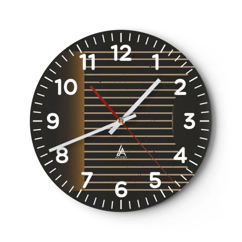 Wanduhr - Glasuhr - Die Dunkelheit erkunden - 30x30 cm