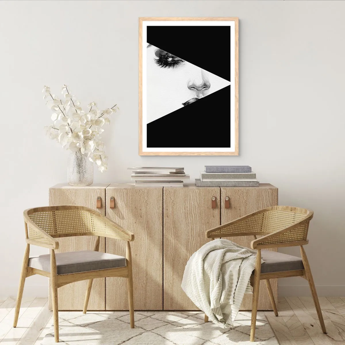 Poster in einem Rahmen aus heller Eiche - Immer unentdeckt - 30x40 cm