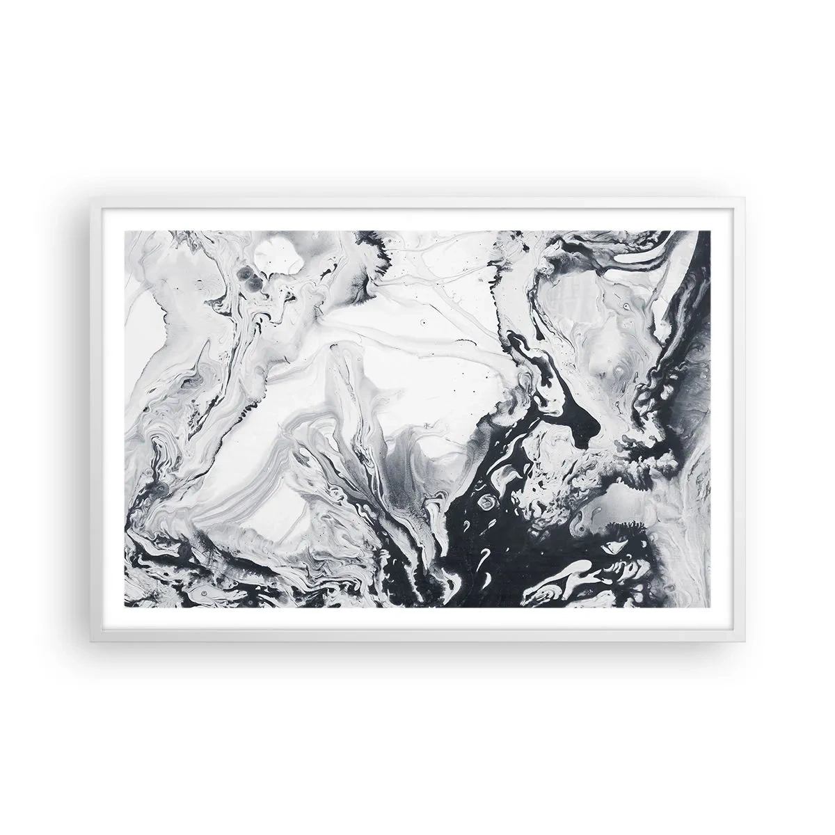 Poster in einem weißen Rahmen - Das Innere der Erde - 91x61 cm