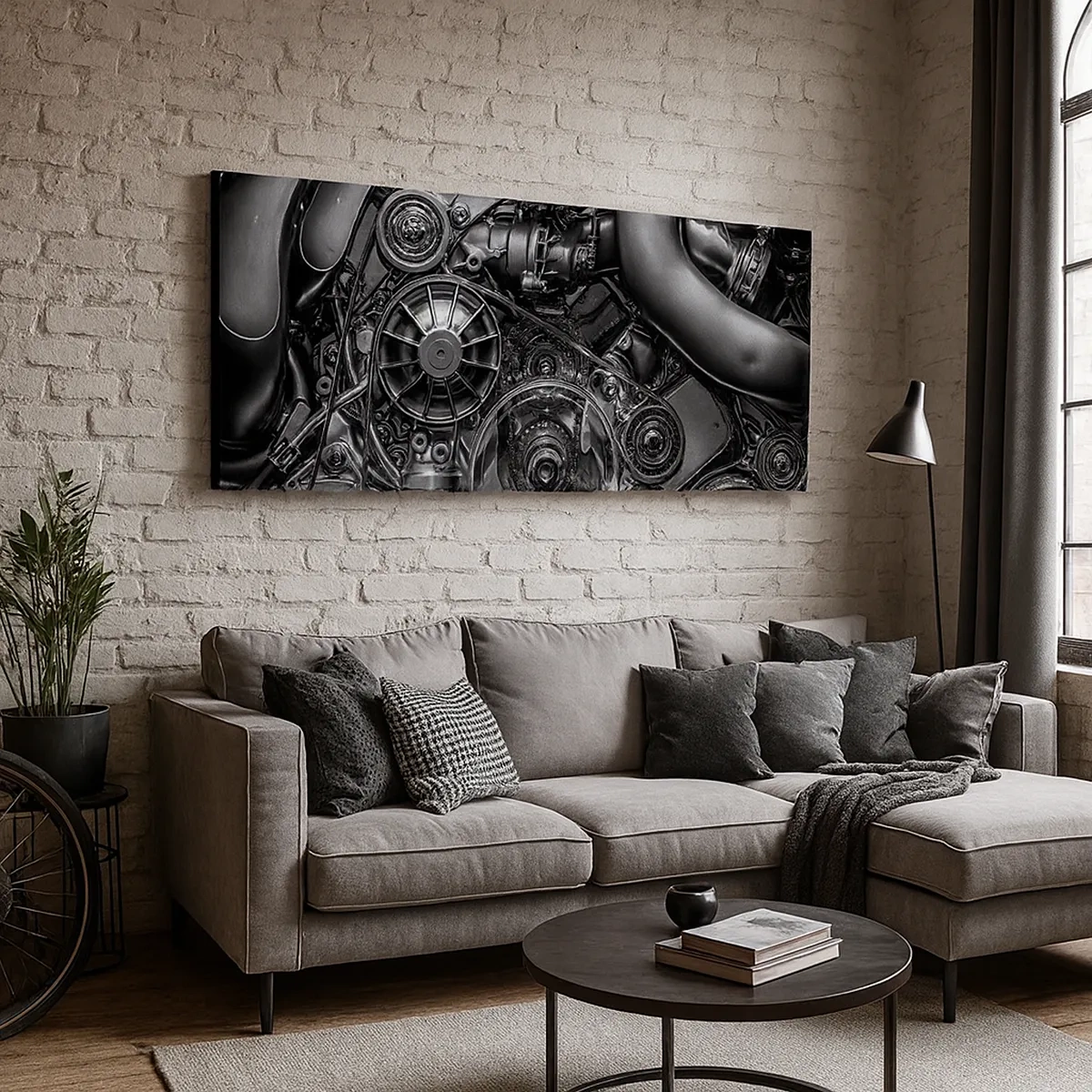 Bild auf Leinwand - Leinwandbild - Die Poesie der Mechanik - 30x30 cm