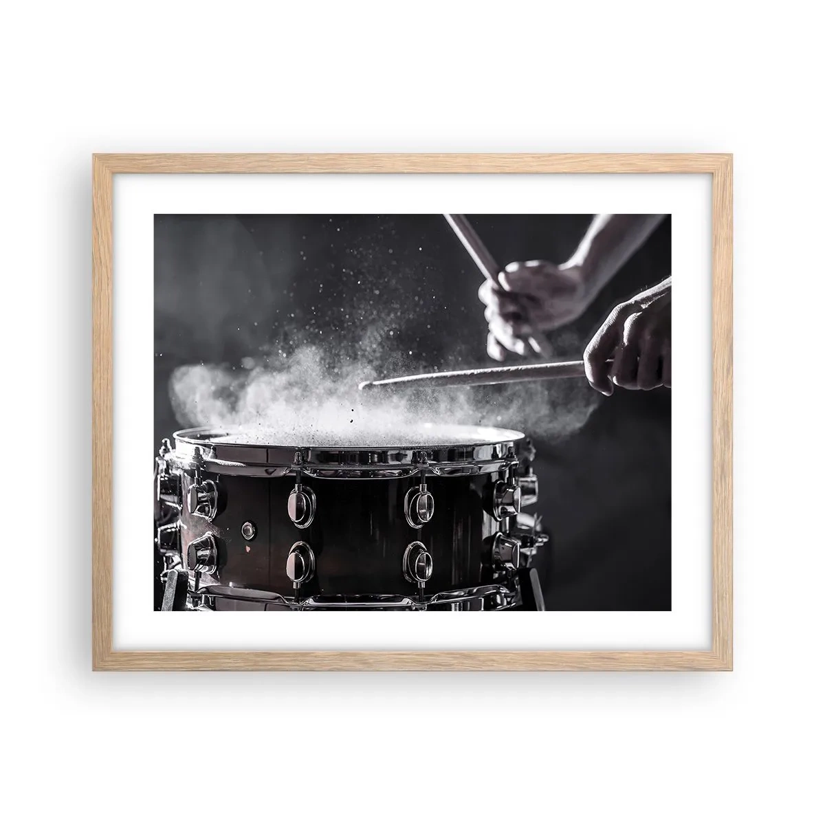 Poster in einem Rahmen aus heller Eiche - Der Puls der Musik - 50x40 cm