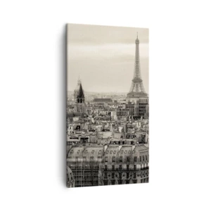 Bild auf Leinwand - Leinwandbild - Über den Dächern von Paris - 45x80 cm