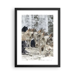 Poster in einem schwarzem Rahmen - Familie und Freunde - 30x40 cm
