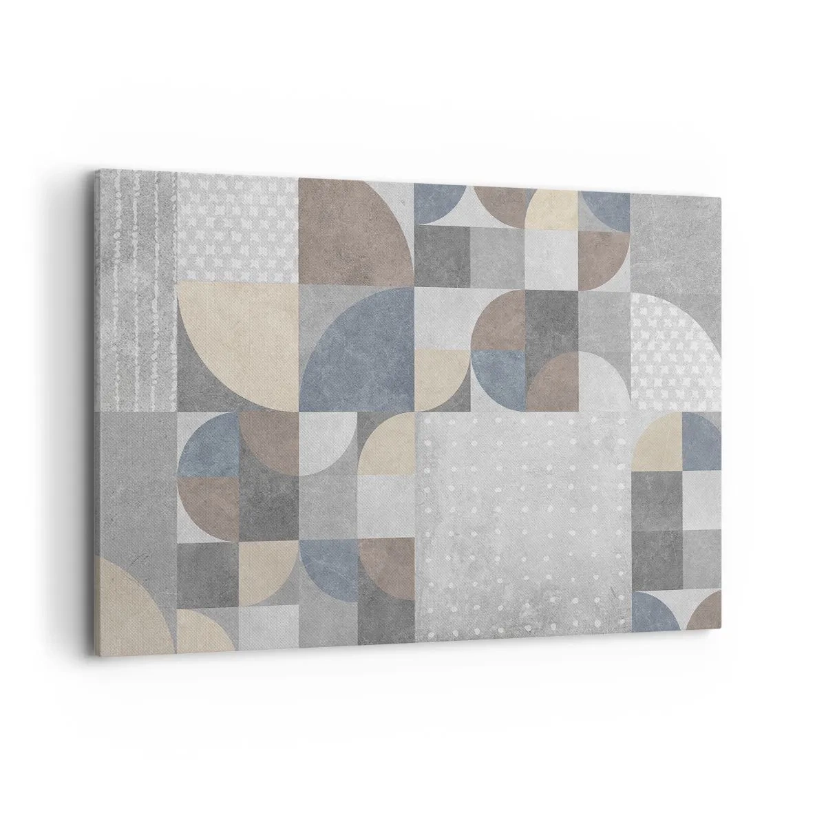 Bild auf Leinwand - Leinwandbild - Geometrisches Muster in Pastelltönen - 120x80cm - Keramische Fantasie - Moderne Wanddekoration für Wohnzimmer und Schlafzimmer ARTTOR