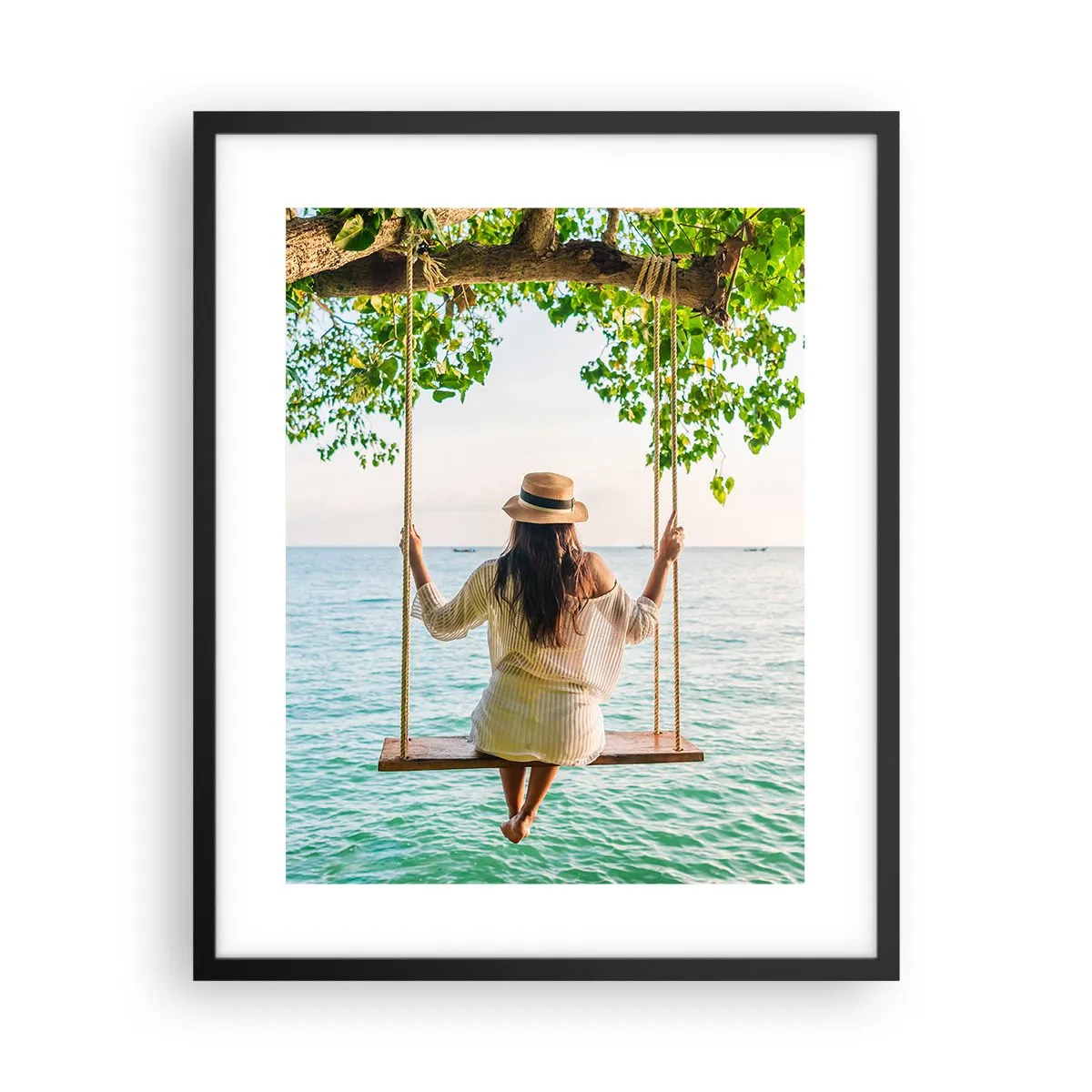 Poster in einem schwarzem Rahmen - Das Leben ist wunderschön - 40x50 cm