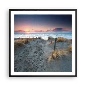 Poster in einem schwarzem Rahmen - Du hast einen Regenbogen aus strahlendem Licht verschüttet ... - 60x60 cm