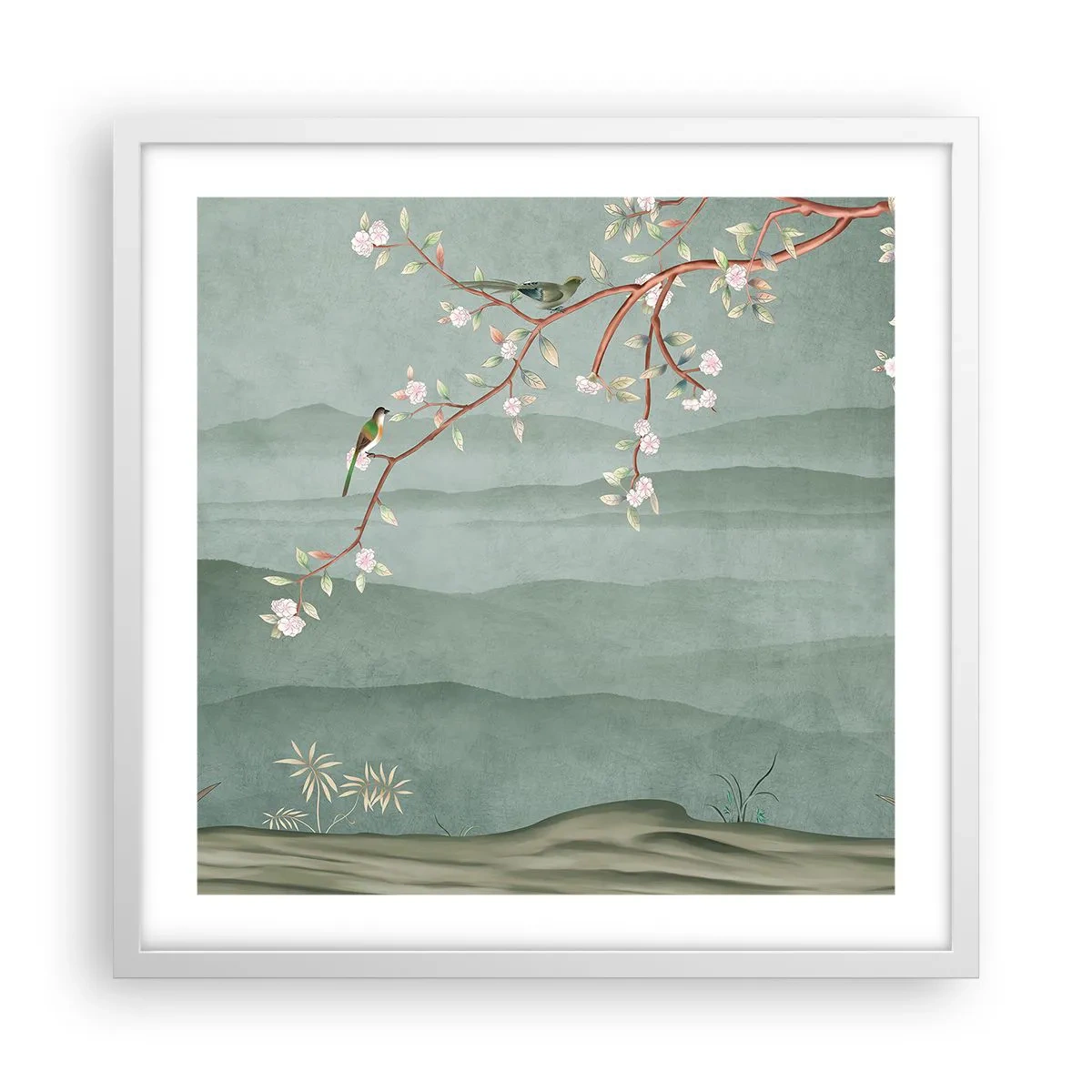 Poster in einem weißen Rahmen - Frühling, oh, du bist es - 50x50 cm