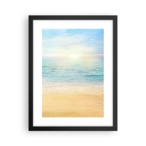 Poster in einem schwarzem Rahmen - Großes Blau - 30x40 cm