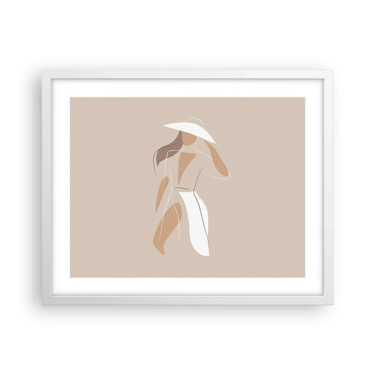 Poster in einem weißen Rahmen - Mode macht Spaß - 50x40 cm