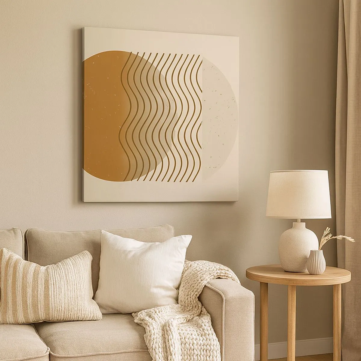 Bild auf Leinwand - Leinwandbild - Zur Entstehung geometrischer Figuren - 30x30 cm