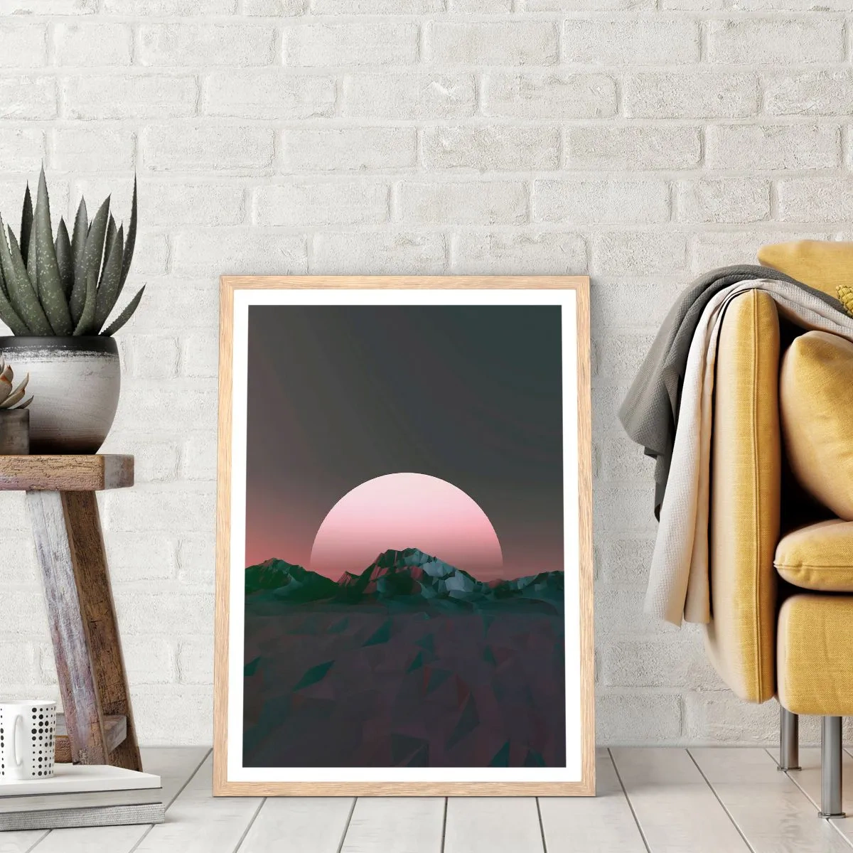 Poster in einem Rahmen aus heller Eiche - In einer Nachbargalaxie - 40x50 cm