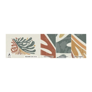 Fototapeten Muster Selbstklebend Deluxe Sticker - Mehrfarbiges Blatt - Boho, Minimalismus, Stück - 100x30 cm