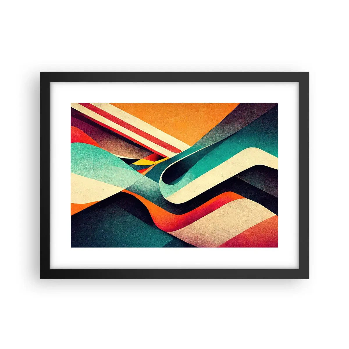 Poster in einem schwarzem Rahmen - Intensive Komposition - 40x30 cm