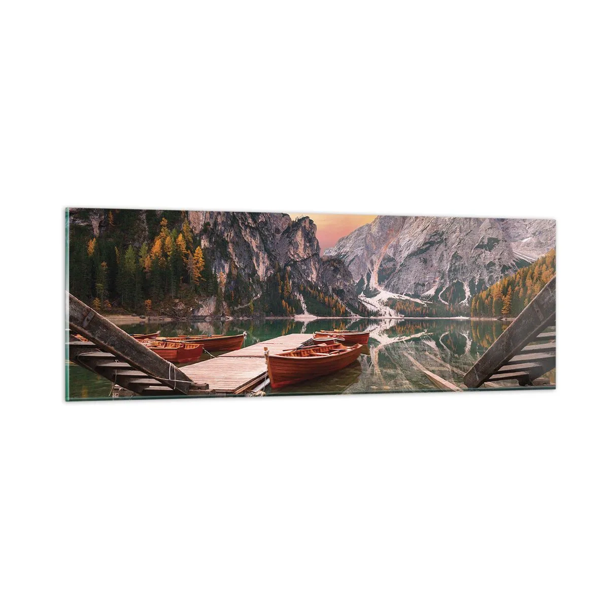 Glasbild - Bild auf glas - Versprechen des Tages - 90x30 cm