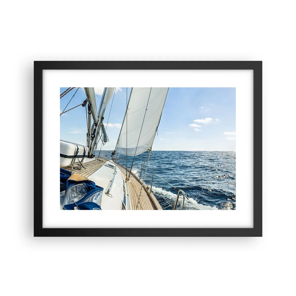 Poster in einem schwarzem Rahmen - Ahoi, Abenteuer - 40x30 cm