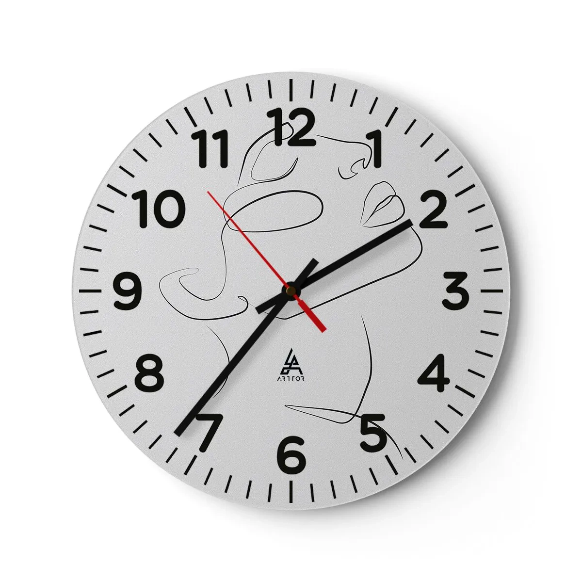Wanduhr - Glasuhr - Die Drehungen und Wendungen der Träume - 40x40 cm