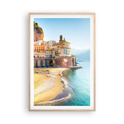 Poster in einem Rahmen aus heller Eiche - Die Stadt ist unglaublich - 61x91 cm