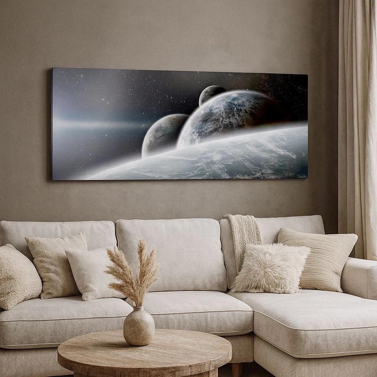 Bild auf Leinwand - Leinwandbild - Kosmische Musik der Sphären - 100x40 cm