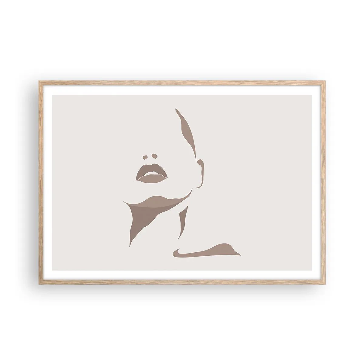 Poster in einem Rahmen aus heller Eiche - Aus Licht und Schatten - 100x70 cm