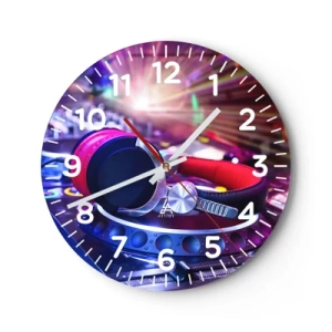 Wanduhr - Glasuhr - Es wird, es wird passieren - 40x40 cm