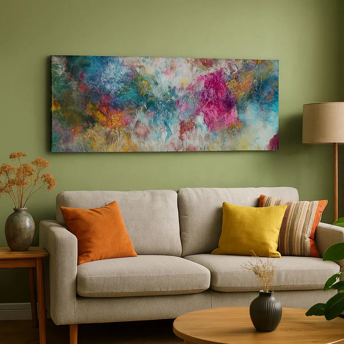 Bild auf Leinwand - Leinwandbild - In voller Blüte - 100x40 cm