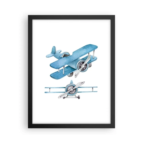 Poster in einem schwarzem Rahmen - Geboren um zu gewinnen - 30x40 cm