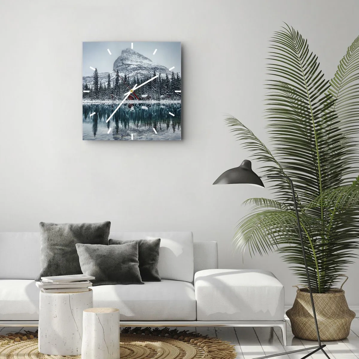 Wanduhr - Glasuhr - Kanadischer Rückzug - 30x30 cm