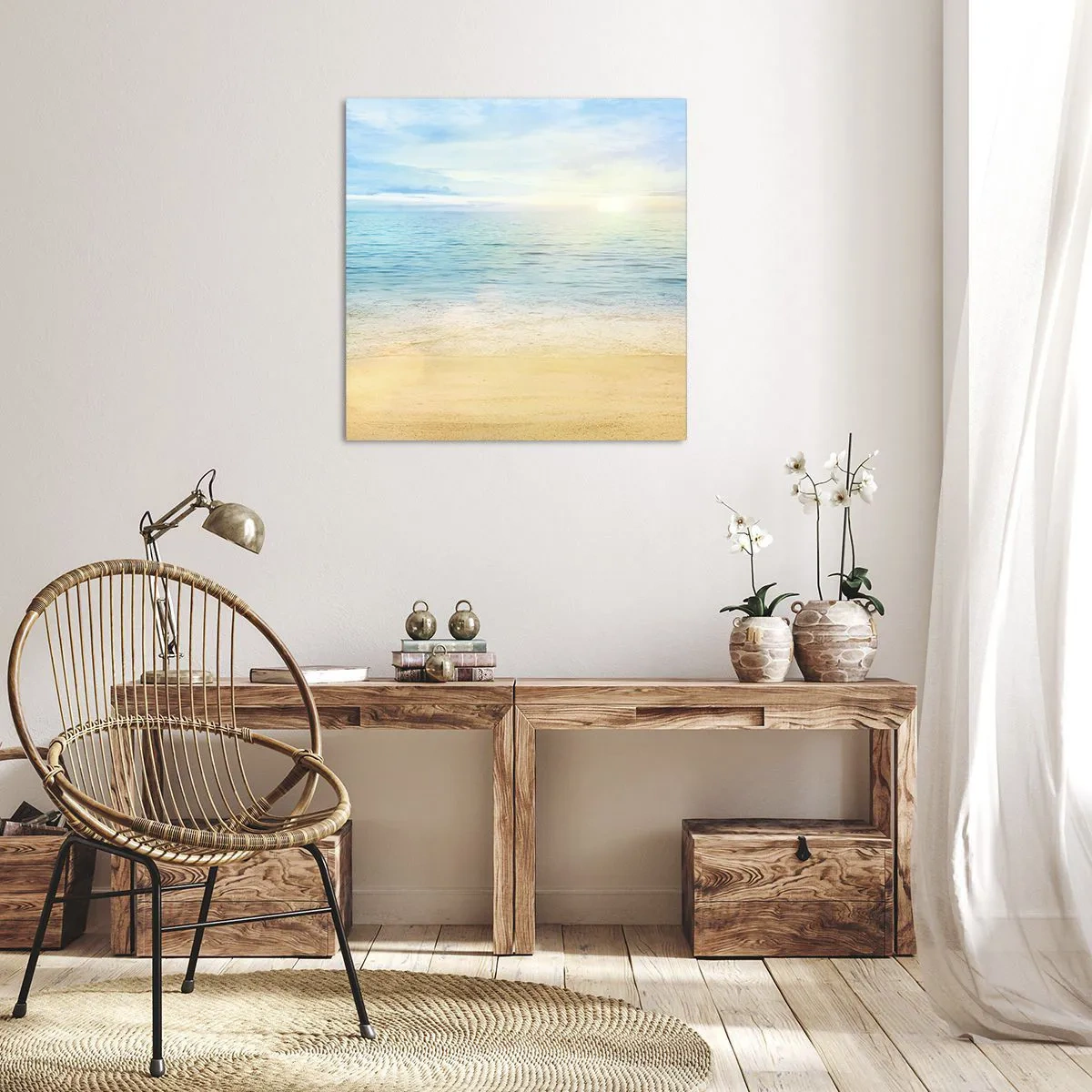 Bild auf Leinwand - Leinwandbild - Großes Blau - 70x70 cm