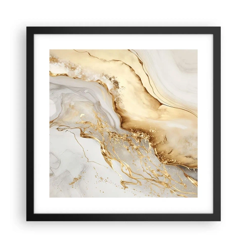 Poster in einem schwarzem Rahmen - Abstraktion: Schönheit und Güte - 40x40 cm