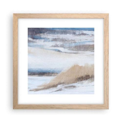 Poster in einem Rahmen aus heller Eiche - Winterkomposition - 30x30 cm