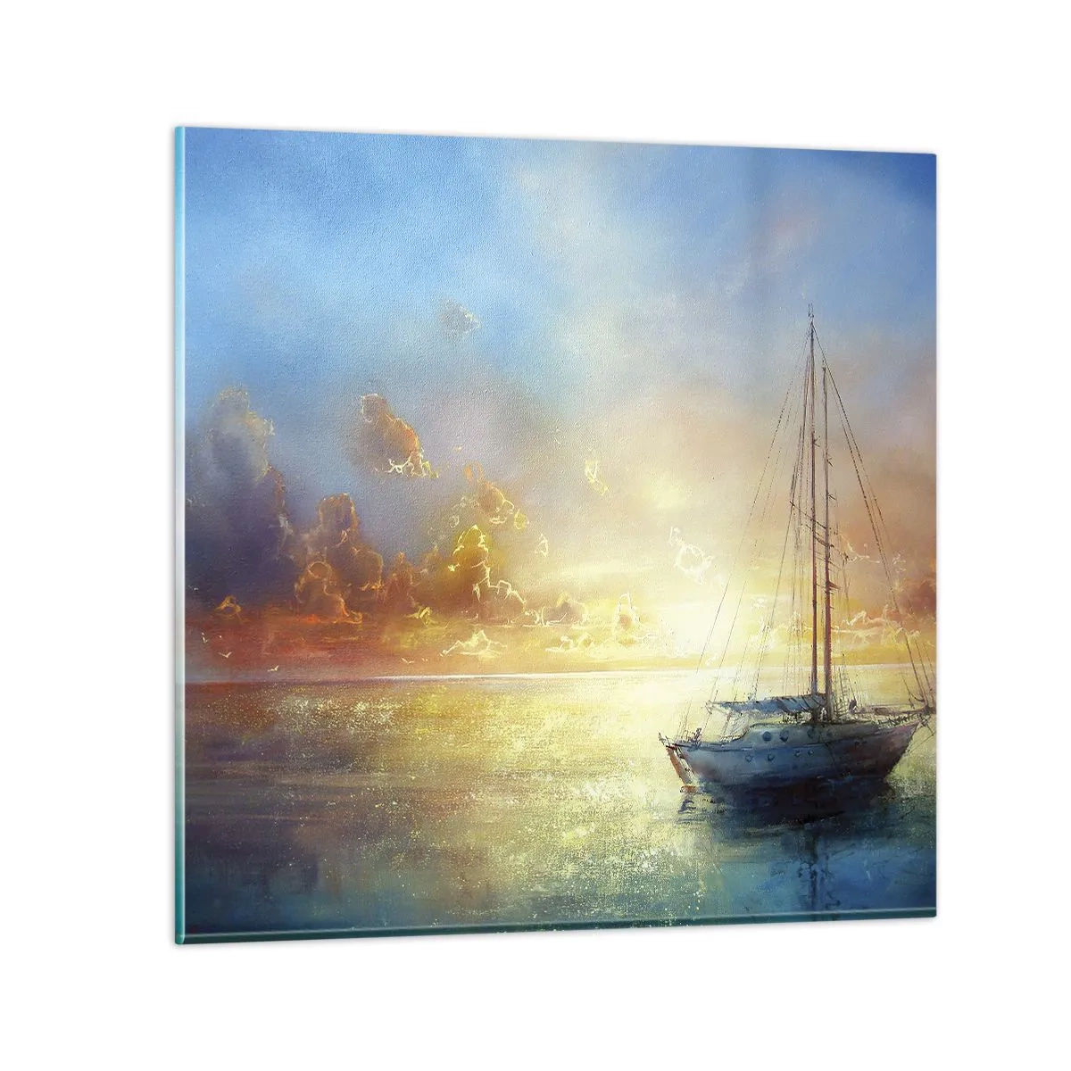 Glasbild - Bild auf glas - In einer goldenen Bucht - 60x60 cm