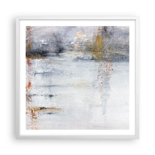 Poster in einem weißen Rahmen - Hinter dem Luftvorhang - 60x60 cm