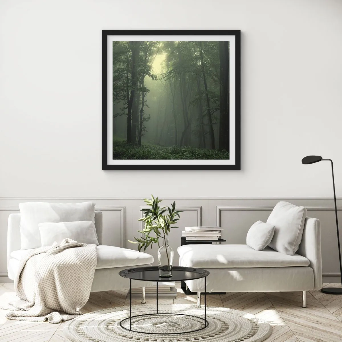 Poster in einem schwarzem Rahmen - Bevor er aufwacht - 30x30 cm