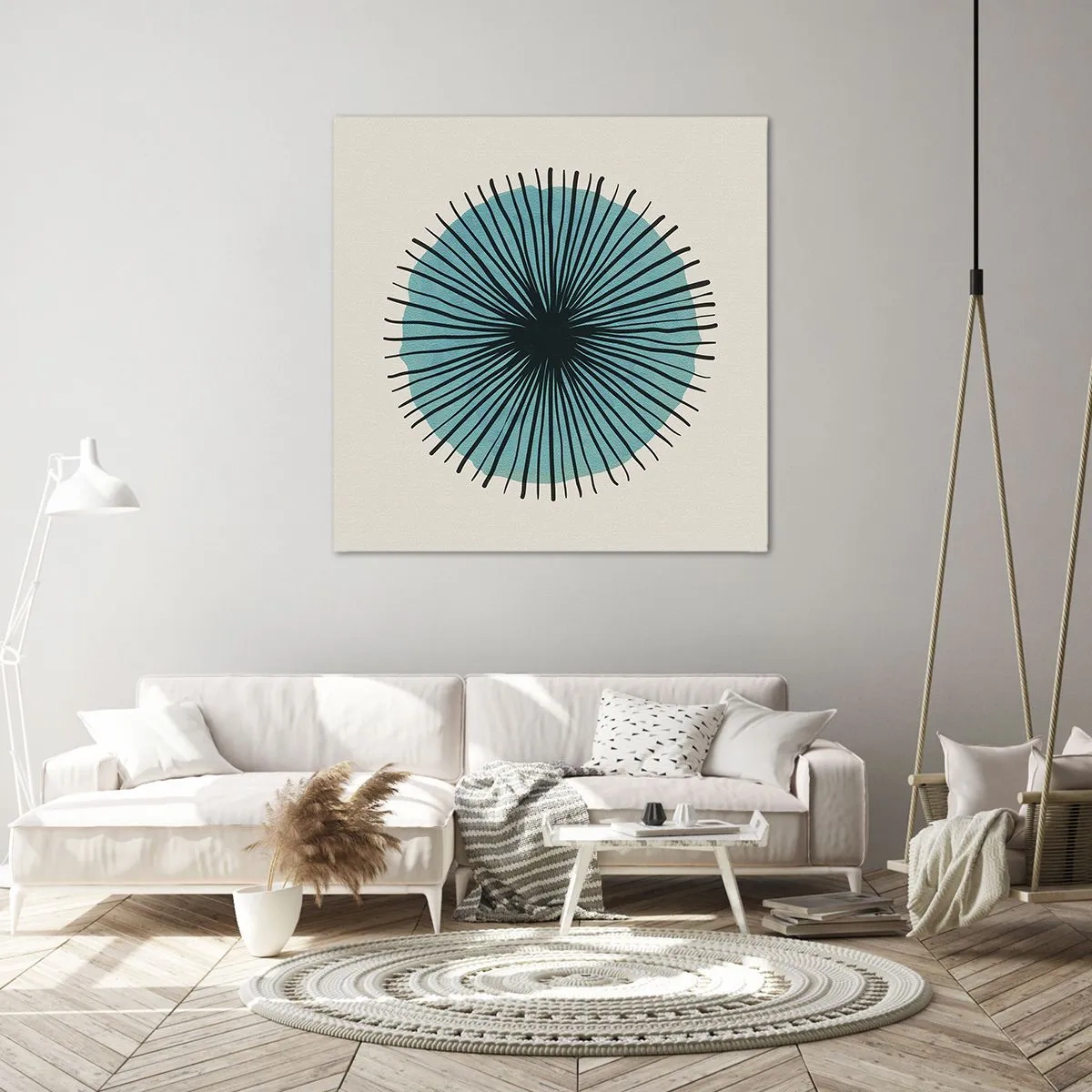 Bild auf Leinwand - Leinwandbild - Strahlend im Blau - 50x50 cm