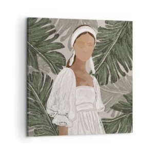 Bild auf Leinwand - Leinwandbild - Exotisches Porträt - 60x60 cm