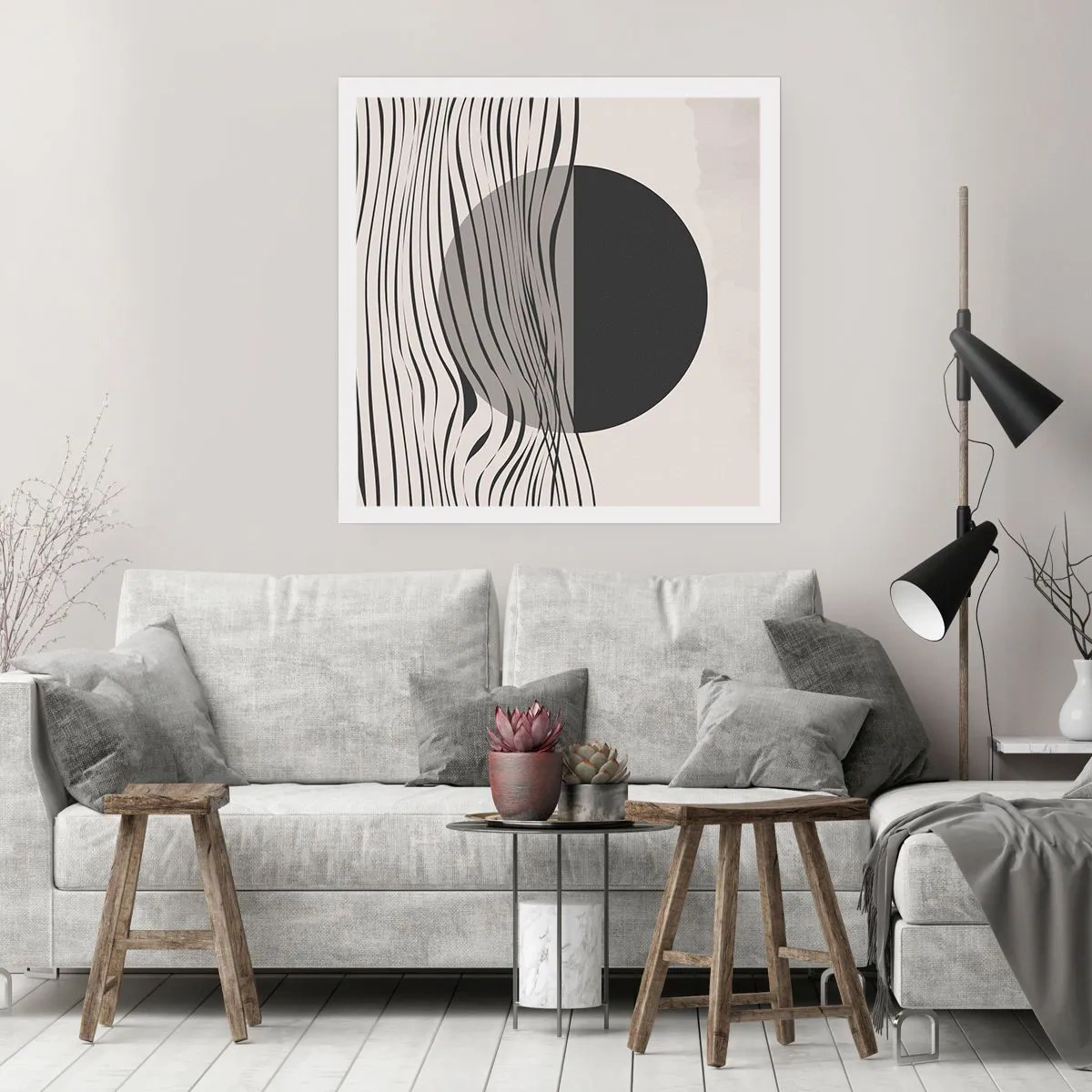 Poster - Halbe Komposition - 30x30 cm