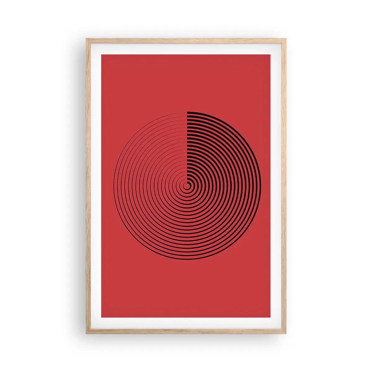 Poster in einem Rahmen aus heller Eiche - Kreisbewegung - 61x91 cm