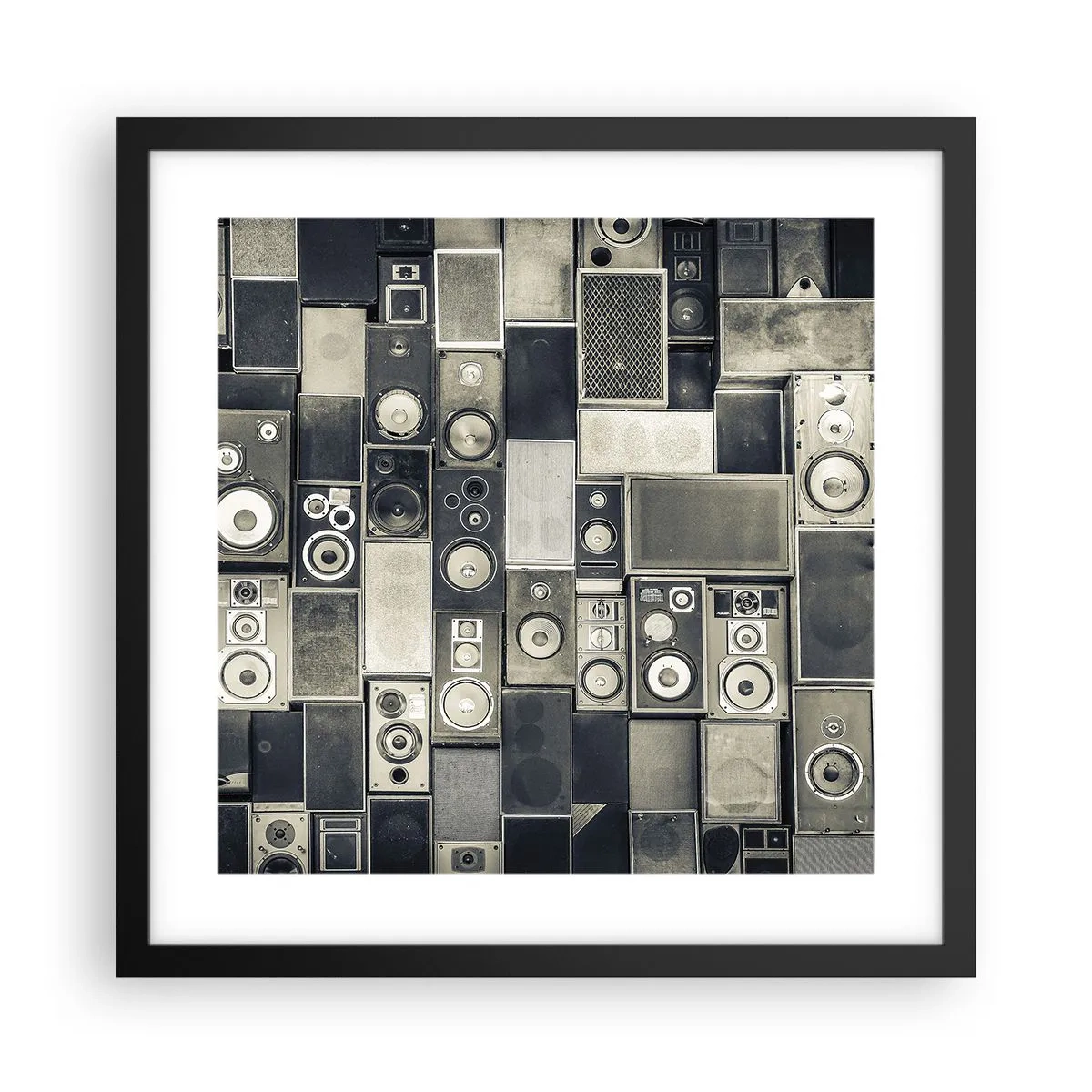 Poster in einem schwarzem Rahmen - Und es ist alles in Ordnung - 40x40 cm